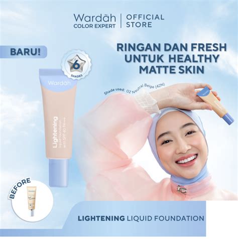 Wardah Lightening Liquid Foundation 2 In 1 Spf 40 25ml Kemasan Baru