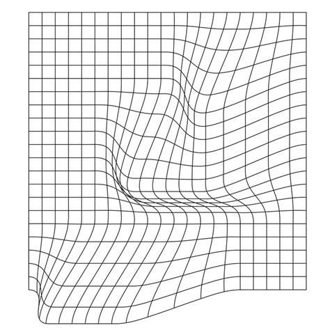 Distorted Gridbent Grid In Perspective Curved Mesh Elements Spatial