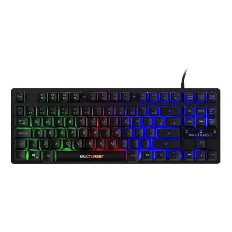 Teclado Gamer Multilaser Tc Membrana Led Rgb E Controle De