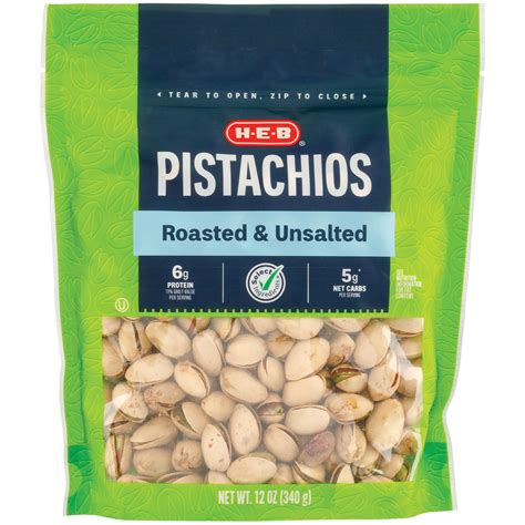 H-E-B Unsalted Roasted Pistachios - Shop Nuts & seeds at H-E-B