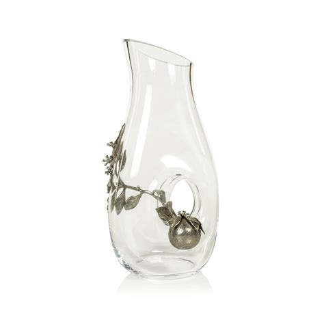 Lemon Pewter and Glass Off-Center Pitcher – MIXED BY DESIGN