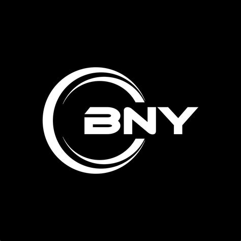 BNY letter logo design in illustration. Vector logo, calligraphy