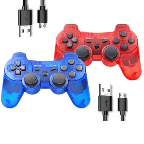 Amazon.com: Rzzhgzq 2 Pack PS3 Wireless Controller Playstation 3 ...