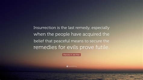 Marcelo H. del Pilar Quote: “Insurrection is the last remedy ...