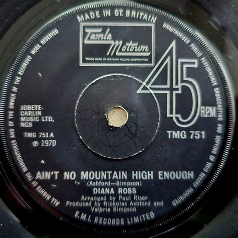 Diana Ross Aint No Mountain High Enough Original 1970 Motown 7 Build A