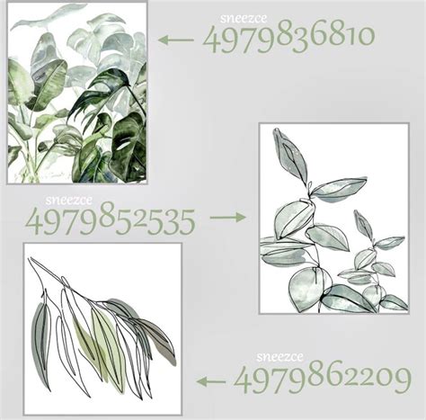 Bloxburg Plant Picture Codes