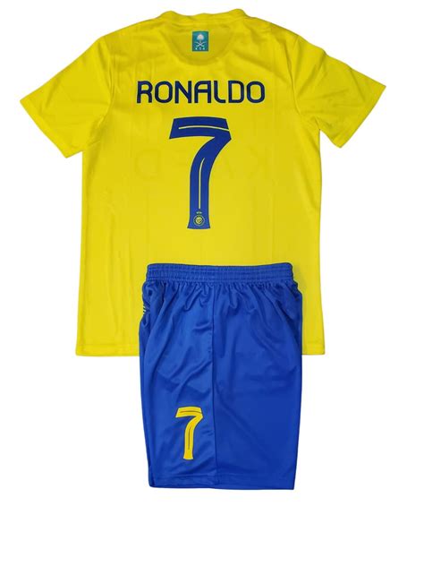 Gs Ronaldo 7 Soccer Jersey Outfit Youth Large Size 12 Quick Drying