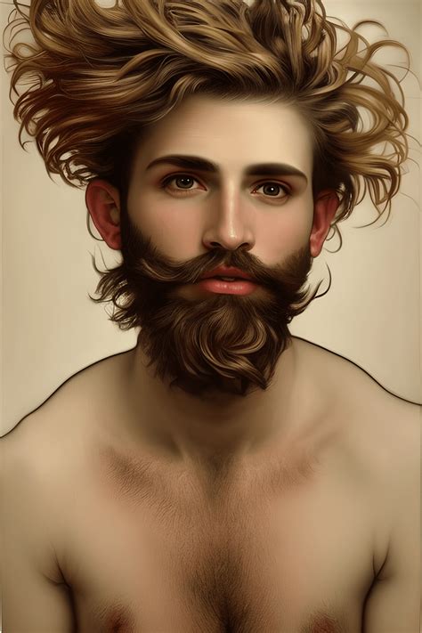 Stunning K Hyper Detailed Hyper Realistic Yearold Bearded Gay Man