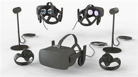 Artstation Oculus Rift With Controllers And Sensors Game Assets