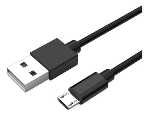 Cabo Carregador De Carga E Dados Micro Usb V Metro Cor Preto