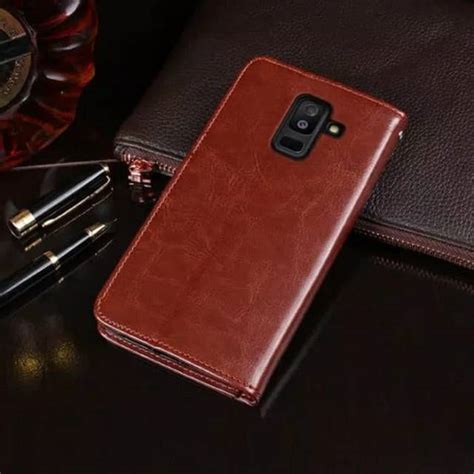 Jual Flip Cover Samsung Galaxy A6 Plus A6 2018 Leather Case Casing Kulit Shopee Indonesia