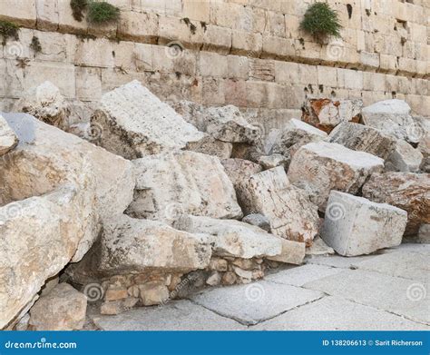 Detail of Second Temple Ruins in Jerusalem Stock Image - Image of ...