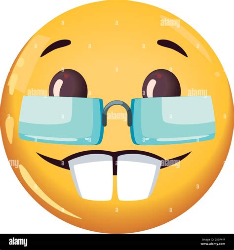 Flat Nerd Emoji Stock Vector Image And Art Alamy