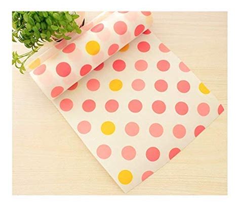 Kuke Beautiful Dot Pattern Non Adhesive Shelf Paper Drawer Liner Sets