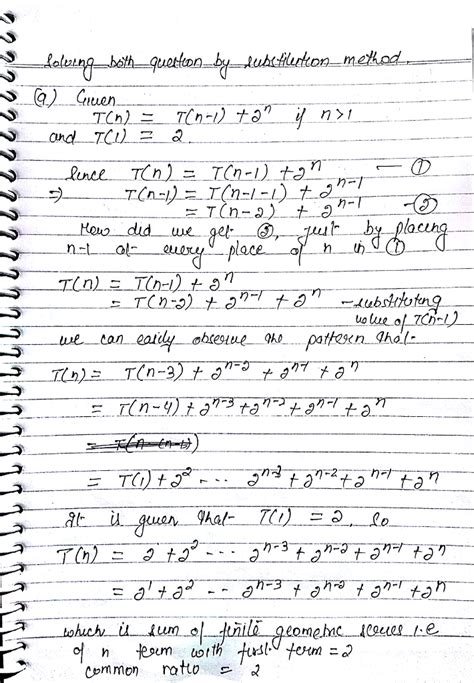 Solved Homework Solve The Following Recurrence Relations Using Any