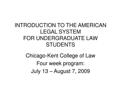 Ppt Introduction To The American Legal System For Undergraduate Law