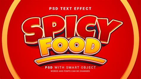 Premium Psd Spicy Food Text Effect