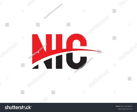 Nic Letter Initial Logo Design Vector Stock Vector Royalty Free