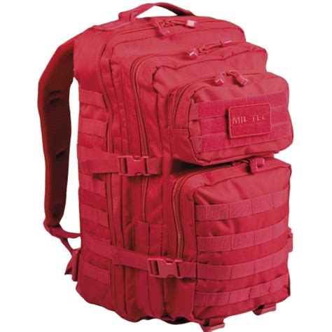 Mochila Tactica Militar De MilTec Assault Pack US LG Roja TSSM