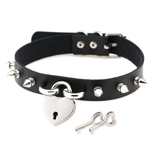 Bdsm Play Collar Black Spike Choker Collar Women Men Punk Vegan Leather Choker Emo Metal Spiked