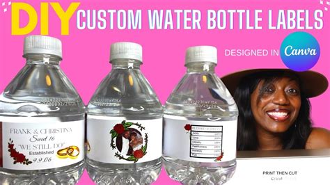 How To Make Custom DIY Water Bottle Labels PARTY FAVOR Step By Step