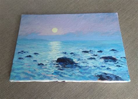 Sunrise Landscape Painting on Canvas, Original Oil Painting, Original ...