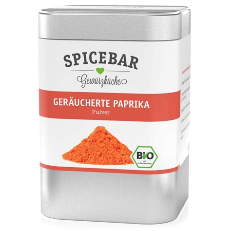 Spicebar Paprika geräuchert 100g geräuchertes Paprikapulver Bio aus