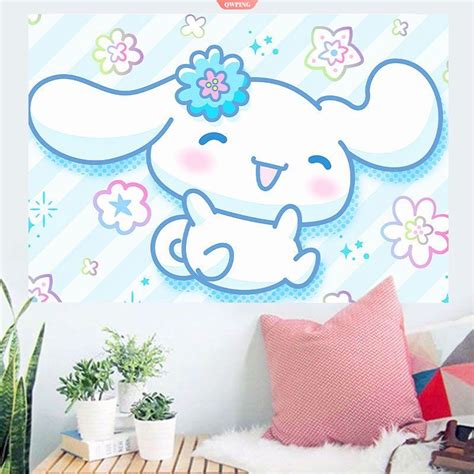 Giấy Dán Tường Bằng Pvc Chống Nước Họa Tiết Hoạt Hình Cinnamoroll Trang