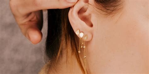 Tear Earrings Gold Plated Steel Zag Bijoux