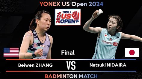 FINAL Beiwen ZHANG USA Vs Natsuki NIDAIRA JPN US Open 2024