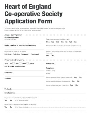 Co Operative Society Application Form Pdf Fill Online Printable