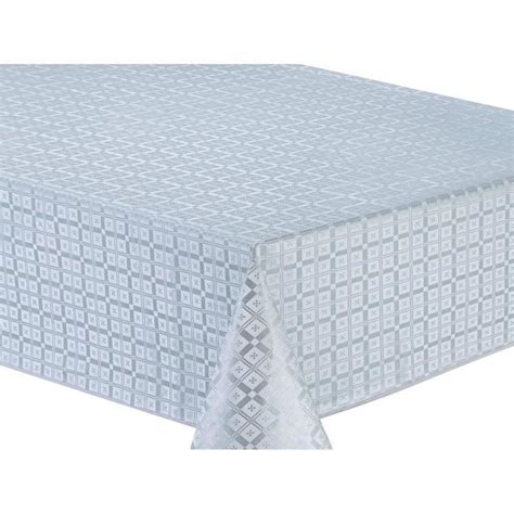 Nappe Toile Cir E Pvc Rectangulaire En Relief X Cm Sauge Gris