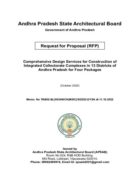 Fillable Online Andhra Pradesh Government Forms Architectural Board Fax