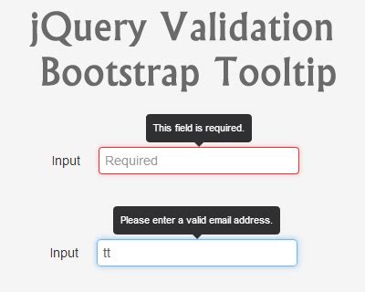 jQuery Validation Bootstrap Tooltip | jQuery Plugins