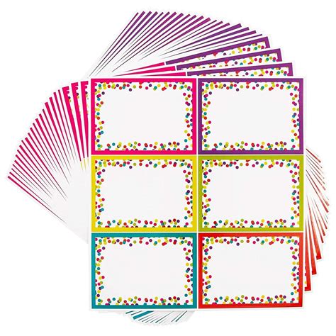 144 Pieces of Colorful Name Tag Stickers for Kids, Classroom Desks ...