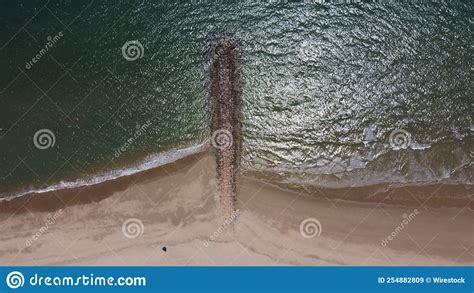 Aerial View of the Sea and the Beach Stock Image - Image of ocean ...