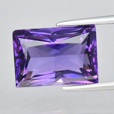 6 32ct 12 8x9mm VVS Baguette Natural Unheated Purple Amethyst Uruguay