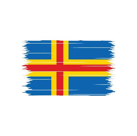 Aland Islands Flag Brush Vector Art At Vecteezy