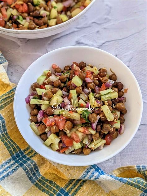 Healthy Kala Chana Salad Black Chickpea Salad Rachna Cooks