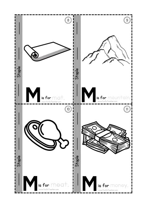 Phonics Worksheets: Trace Letter ‘M’ Booklet