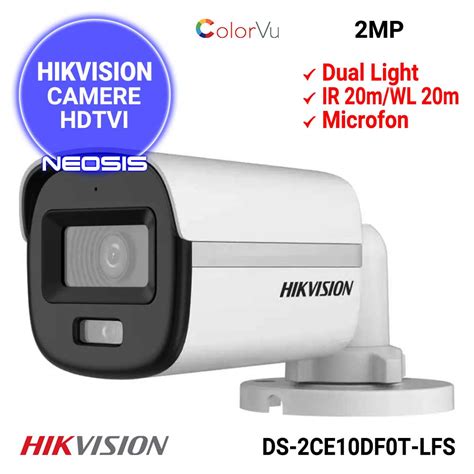 Camera ColorVu 2MP Hikvision DS 2CE10DF0T LFS Neosis Ro