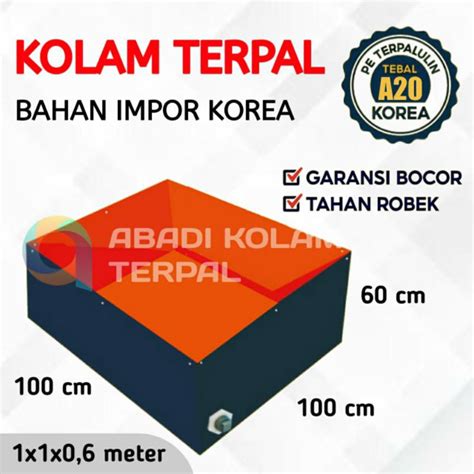 Jual Terpal Kolam Ikan Kotak Ukuran X X X X Bahan A Korea