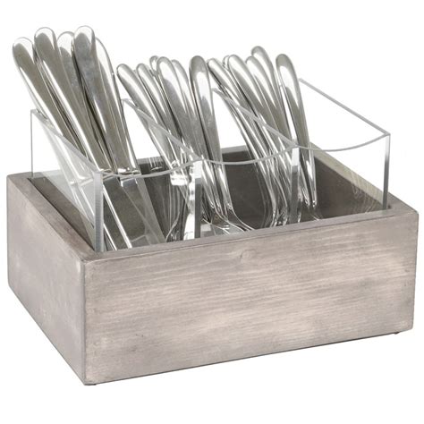 Cal Mil 3408 110 3 Compartment Flatware Holder 9w X 6d X 5 14h