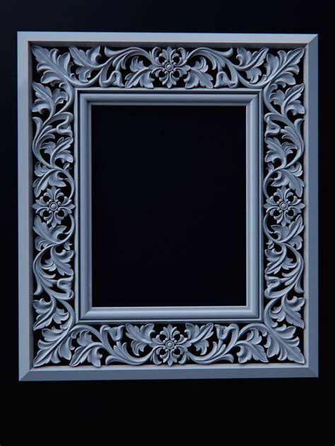 Download 3D Carved Frame Model for CNC
