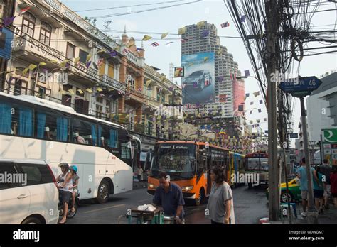 The City Life At The Charoen Krung Road At The Riverside Aerea In The