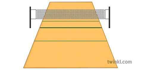 Volleyball Court Diagram Blank Volleyball Sports PE Secondary Illustration