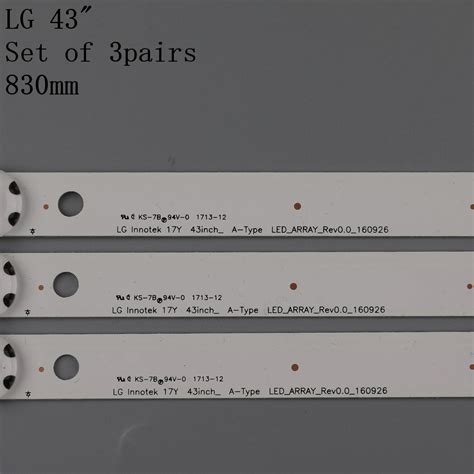 Led backlight strip 7 lamp for LG Innotek 17Y 43inch_ A-Type ...