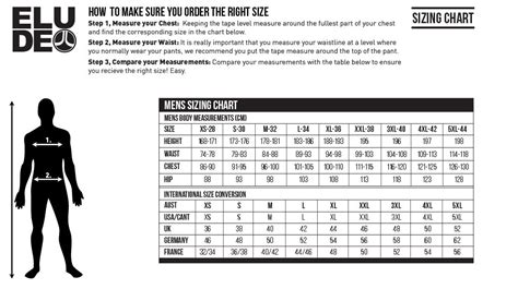 Pant Size Conversion Chart