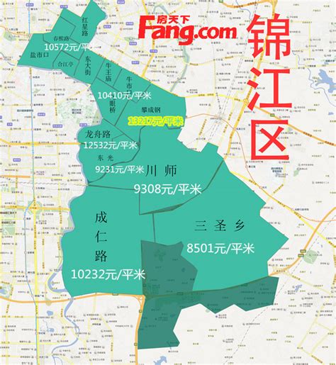 2016年4月成都主城区房价地图 成都主城区各区房价要多少？ 成都房天下