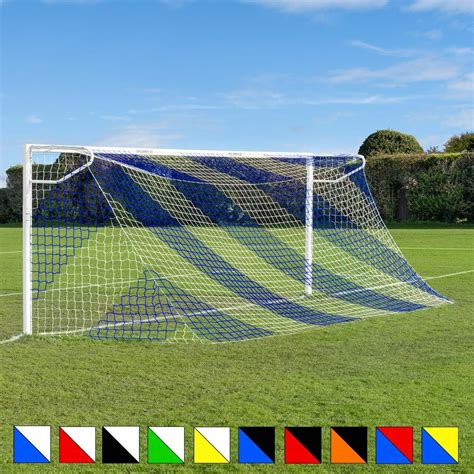 Two-Color Striped Soccer Goal Nets | Net World Sports